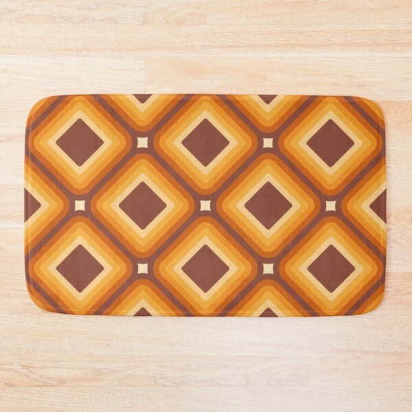 Item preview, Mid-century Retro Geometric Pattern - Brown, orange and yellow designed and sold by JMgraphic.
