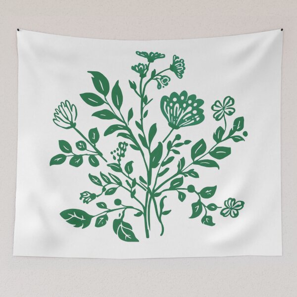 Item preview, Green wildflowers designed and sold by uunaa.