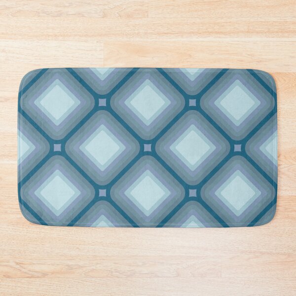 Item preview, Mid-century Retro Geometric Pattern - Blue gradient designed and sold by JMgraphic.