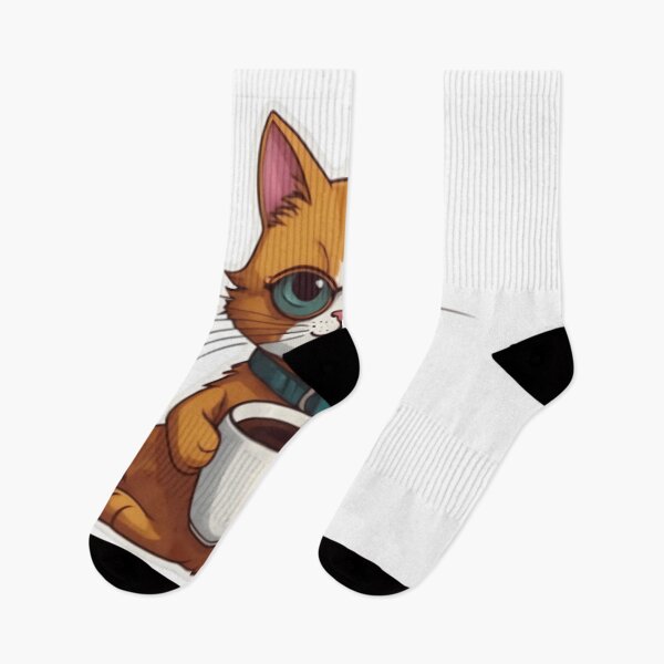 Item preview, Funny Cat Lover Design – Cute Coffee Cat Cartoon designed and sold by gx2028.