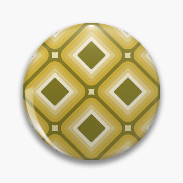 Item preview, Mid-century Retro Geometric Pattern - Olive green and mustard yellow designed and sold by JMgraphic.