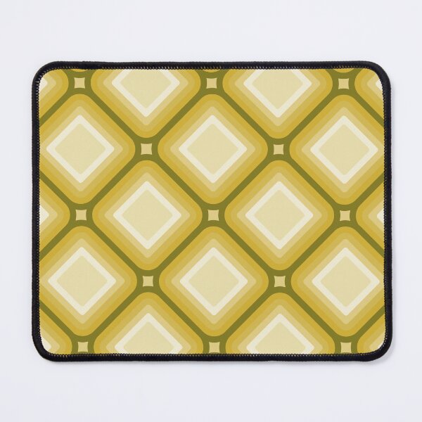 Item preview, Mid-century Retro Geometric Pattern - Mustard yellow and olive green designed and sold by JMgraphic.