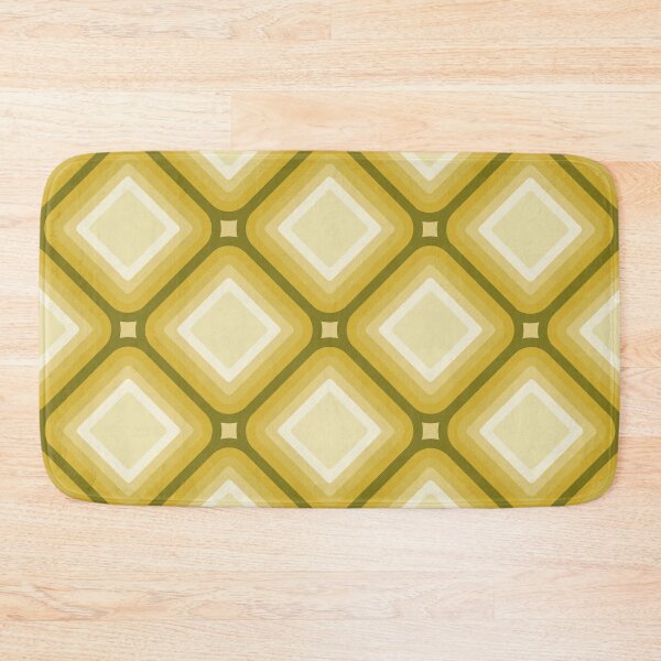 Item preview, Mid-century Retro Geometric Pattern - Mustard yellow and olive green designed and sold by JMgraphic.