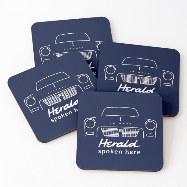 Item preview, Triumph Herald classic car outline "spoken here" (white) designed and sold by soitwouldseem.