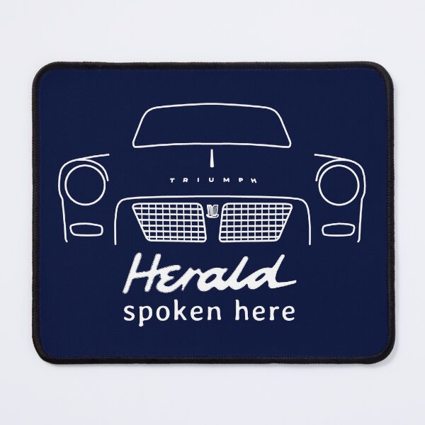 Item preview, Triumph Herald classic car outline "spoken here" (white) designed and sold by soitwouldseem.