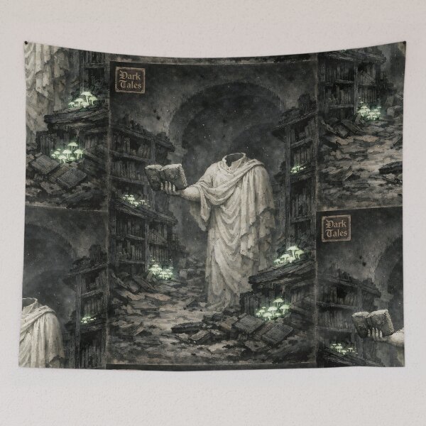 Item preview, The Library of Burnt Echoes - Dark Fantasy Ruins designed and sold by bapupa.