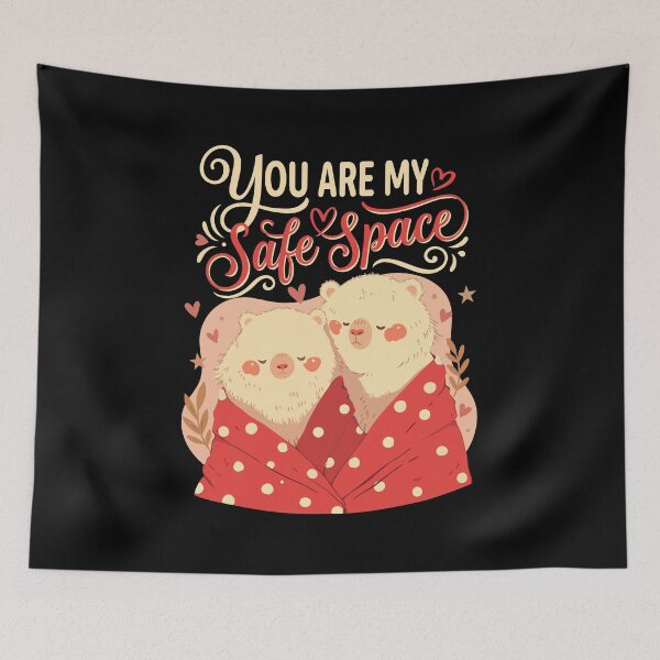 Item preview, You Are My Safe Space - Cute Cozy Bears designed and sold by ScitechPixel.