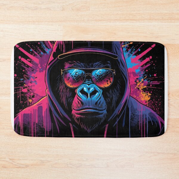Item preview, Hip Hop Gorilla Neon Graffiti Street Art designed and sold by Mitaudesign.