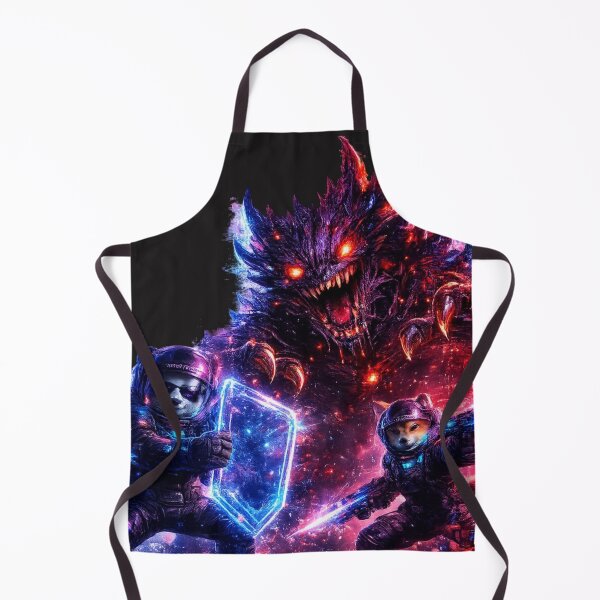 Item preview, Cosmic Neon Monster Battle designed and sold by Nika Art Studio.