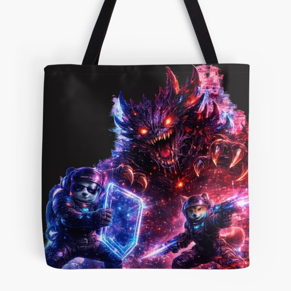 Item preview, Cosmic Neon Monster Battle  designed and sold by Nika Art Studio.