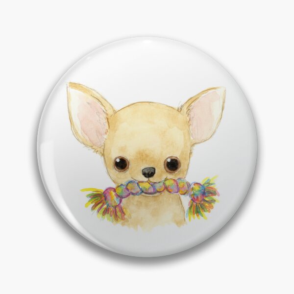 Item preview, Cute chihuahua with his favourite toy designed and sold by Chihuahuapaintr.