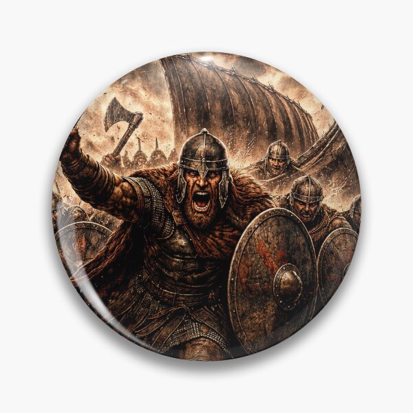 Item preview, Viking Raid Norse Warrior Battle Art designed and sold by Retr0Tshirts.