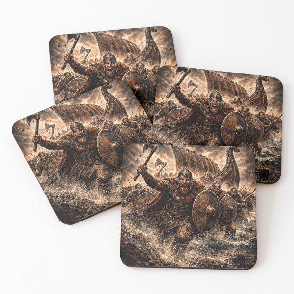 Item preview, Viking Raid Norse Warrior Battle Art designed and sold by Retr0Tshirts.
