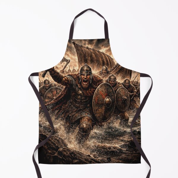 Item preview, Viking Raid Norse Warrior Battle Art designed and sold by Retr0Tshirts.
