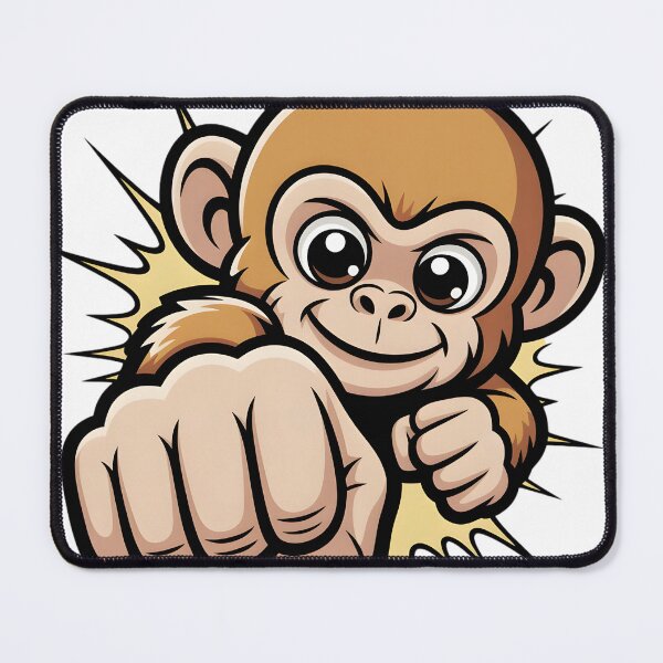 Item preview, Punch Monkey Meme – Angry Monkey Punch Cartoon designed and sold by Orbit Ink.