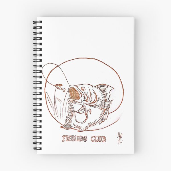 Item preview, Fishing Club – Logo Vintage con Pesce ed Esche designed and sold by DisegniPersonalizzati di irka87.