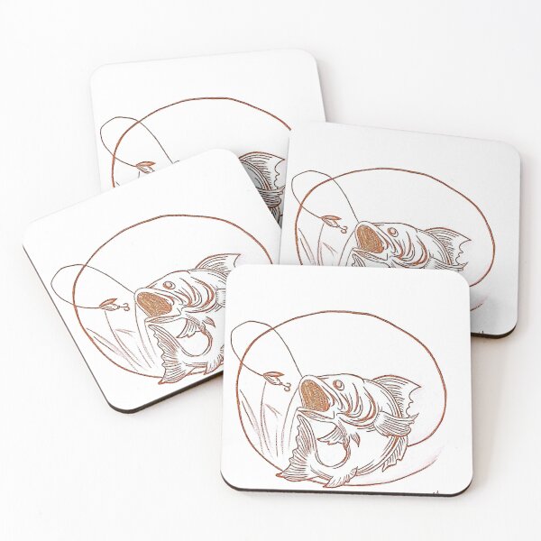 Item preview, Fishing Club – Logo Vintage con Pesce ed Esche designed and sold by DisegniPersonalizzati di irka87.