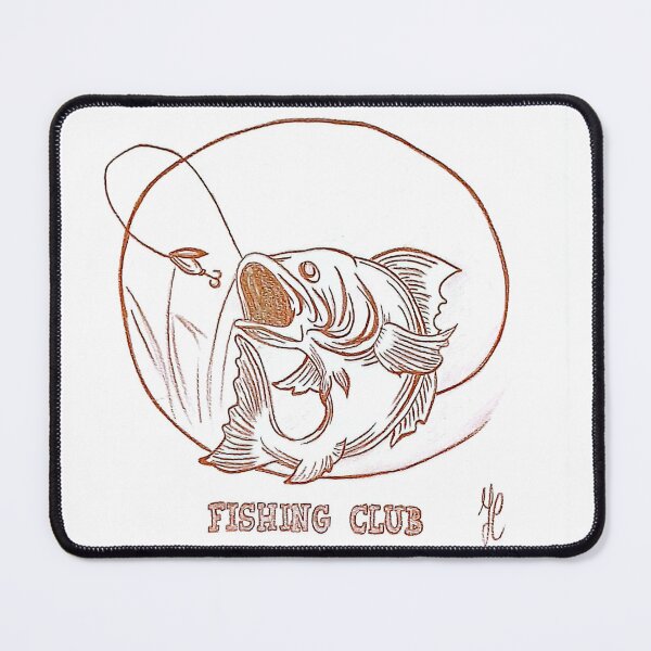 Item preview, Fishing Club – Logo Vintage con Pesce ed Esche designed and sold by DisegniPersonalizzati di irka87.