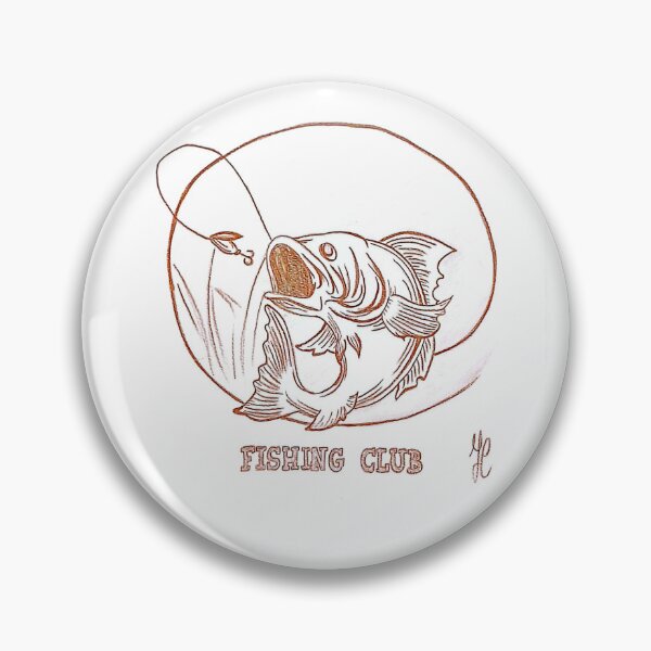 Item preview, Fishing Club – Logo Vintage con Pesce ed Esche designed and sold by DisegniPersonalizzati di irka87.