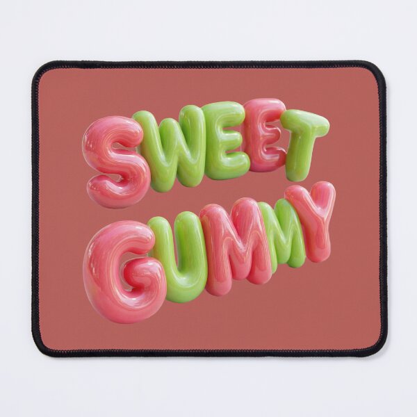 Item preview, Vibrant 3D Happy Gummy Candy Typography designed and sold by icemanphotos.