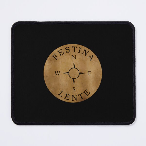 Item preview, Festina Lente Latin Quote Vintage Compass Art designed and sold by hectorcally48.