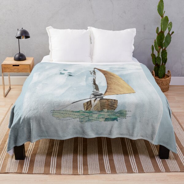 Item preview, Vintage Sailboat Collage – Quiet Ocean Voyage designed and sold by The Blue Window.