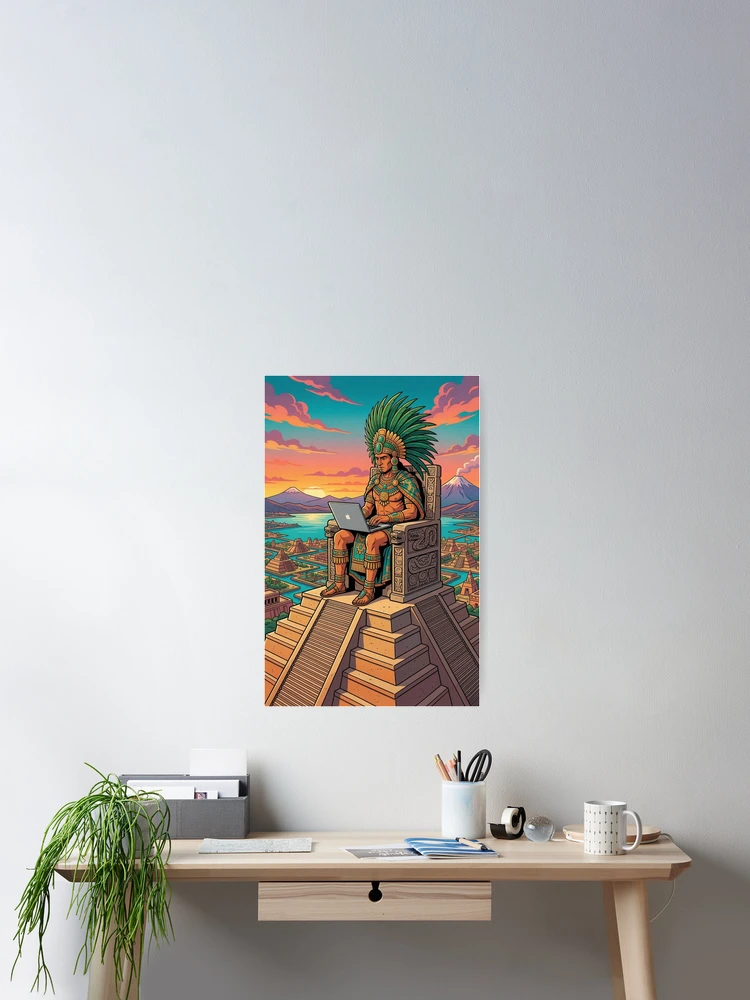 Thumbnail 2 of 3, Poster, Aztec Code King designed and sold by Reve-Rustique.