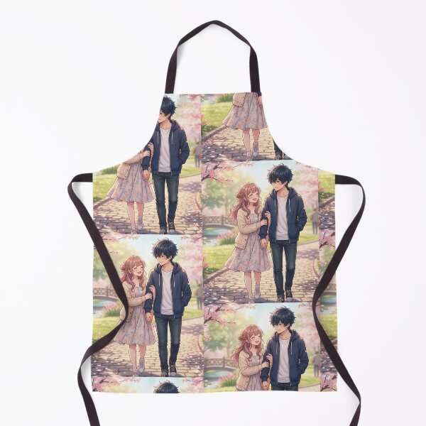 Item preview, Cute Couple in anime garden designed and sold by Worthlesshun.
