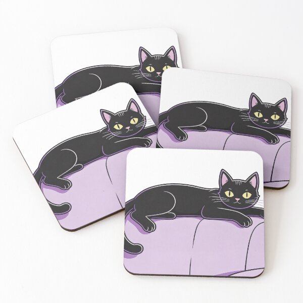 Item preview, Black cat on Couch designed and sold by gl-sminkis.