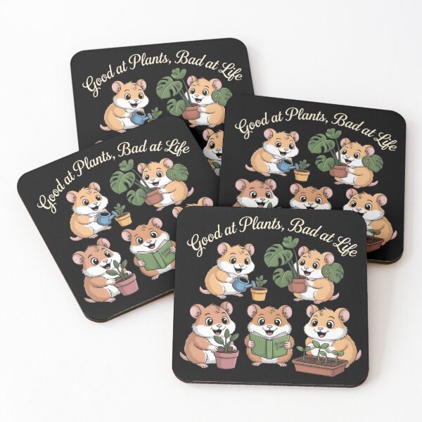 Item preview, Good at Plants Bad at Life Funny Hamster T-Shirt | Cute Plant Lover Hamster Meme | Gardening Humor Animal Tee designed and sold by ZyxDes.