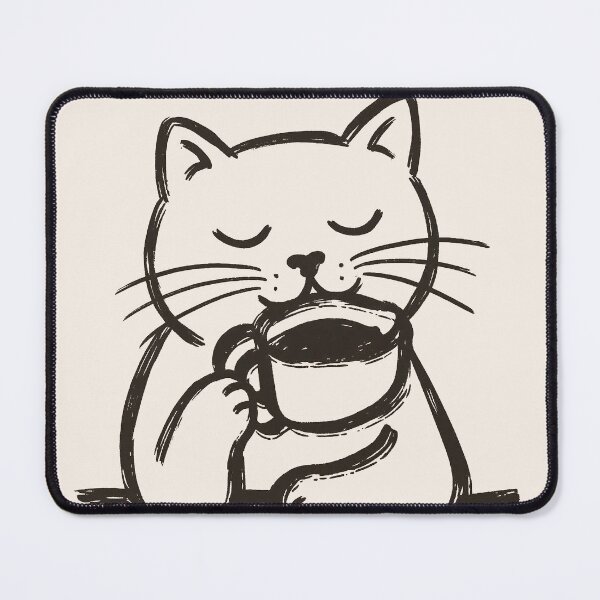 Item preview, Coffee Cat Print - Minimalist Wall Art - Espresso Depresso Quote designed and sold by Dessenia.