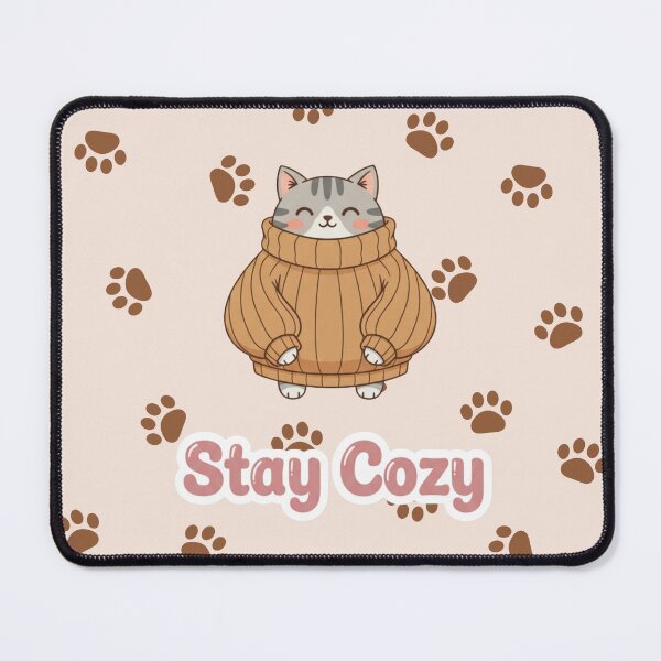 Item preview, Stay Cozy with cat designed and sold by Tiny Step Creation.