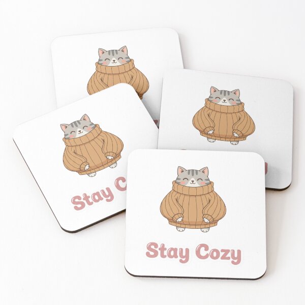 Item preview, Stay Cozy with cat designed and sold by Tiny Step Creation.