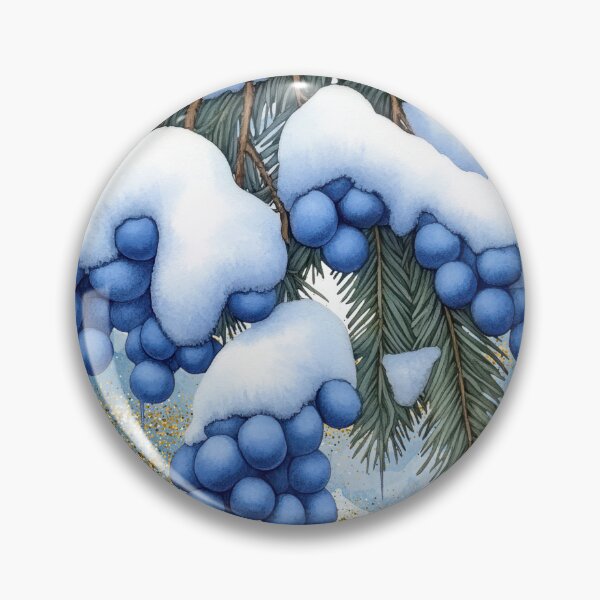 Item preview, Snowy Pine Branch Watercolor | Winter Botanical Art designed and sold by ChenEngEng.