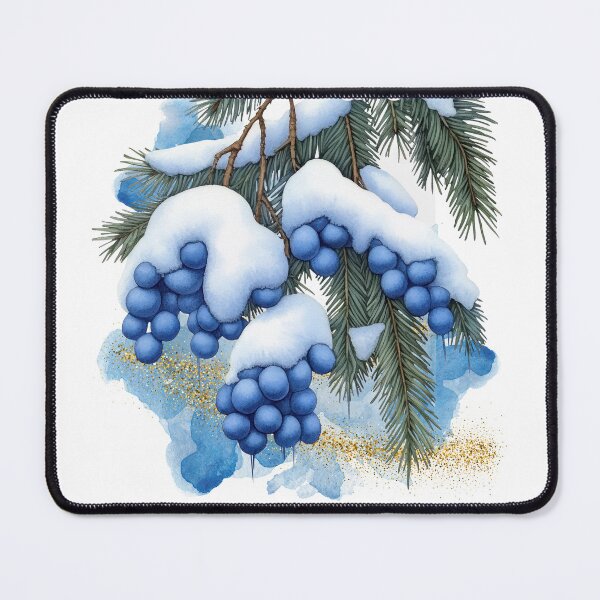 Item preview, Snowy Pine Branch Watercolor | Winter Botanical Art designed and sold by ChenEngEng.