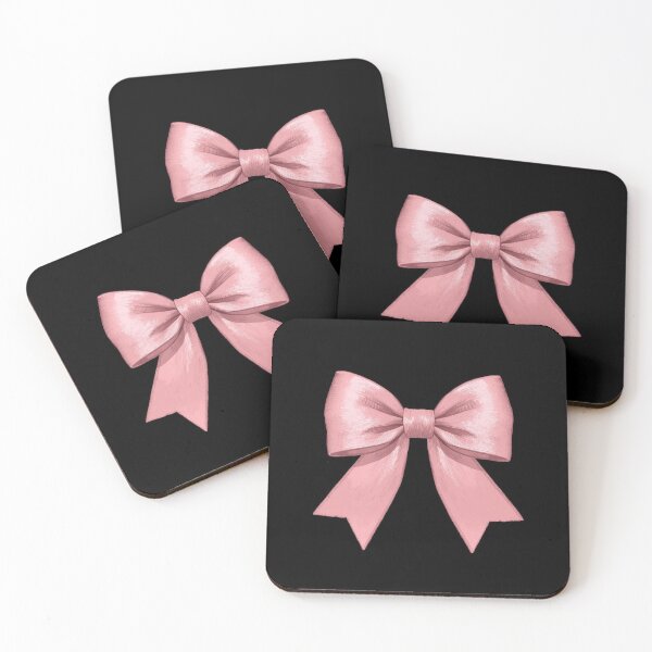 Item preview, Pink bow on black – Coquette Bow Aesthetic Design designed and sold by LAtelierNoir.