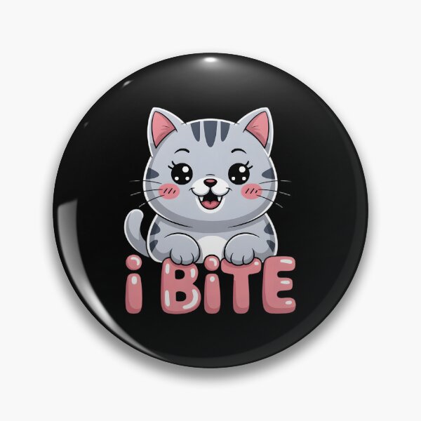Item preview, Spicy Kawaii Cat I Bite Funny Grey Tabby designed and sold by AmazingViews.