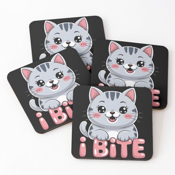 Item preview, Spicy Kawaii Cat I Bite Funny Grey Tabby designed and sold by AmazingViews.