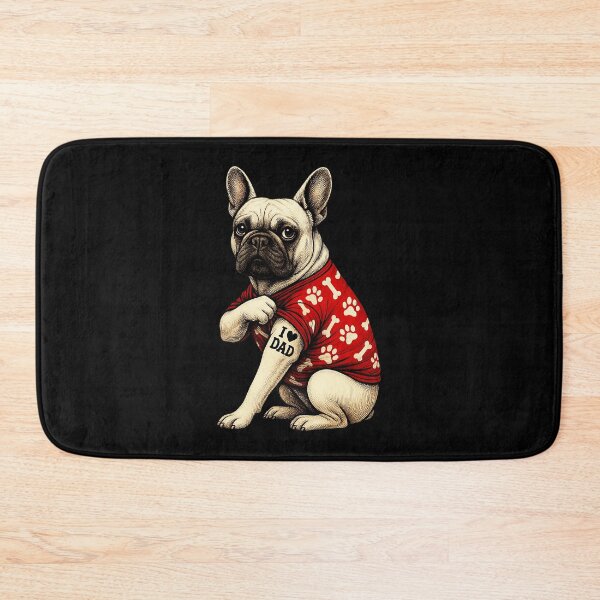 Item preview, French Bulldog With Coffee Cup Hawaiian Shirt Cute Dog Illustration designed and sold by Modaozushi216.