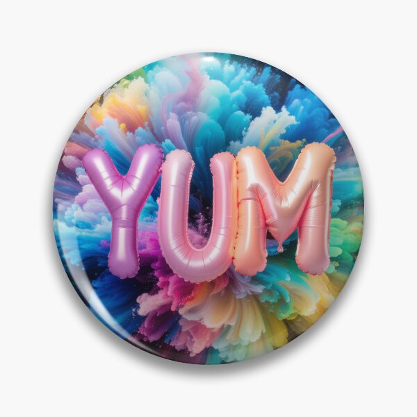 Item preview, Futuristic 3D YUM Bubble Chrome Typography Art designed and sold by icemanphotos.