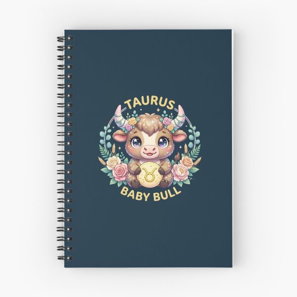 Item preview, Cute Kawaii Taurus Baby Bull Floral Zodiac designed and sold by Dakson Design - Fantasy Art.
