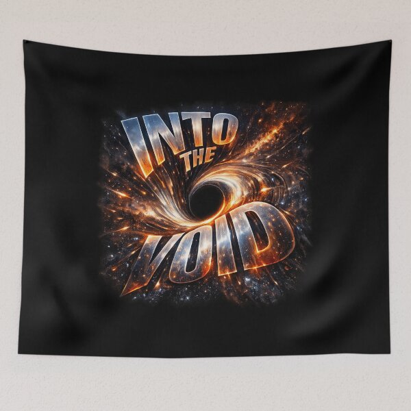 Item preview, Into the Void - Gravitational Typography Cosmic Design designed and sold by MKreative Studio.