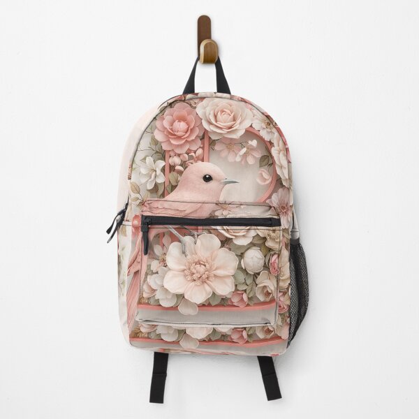 Item preview, Pink Floral Letter B Elegant Bird Monogram Design designed and sold by Vibes To VIsual.