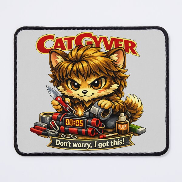 Item preview, CatGyver Series #5 – The Feline Fix-It Legend designed and sold by BalloonNinja.