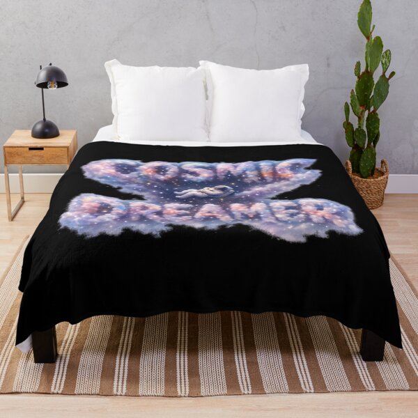 Item preview, Cosmic Dreamer Surreal Astronaut Typography Nebula Art designed and sold by MKreative Studio.