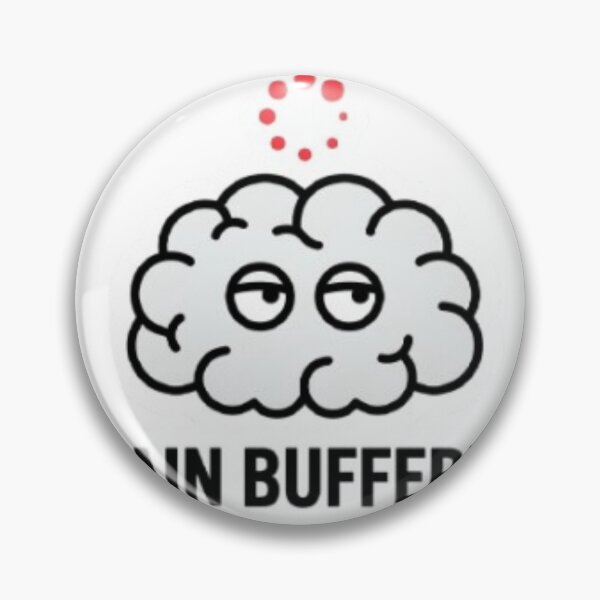 Item preview, Brain Buffering Sticker – Funny Tech Humor – Minimal Brain Status Design designed and sold by Vegasstickers.
