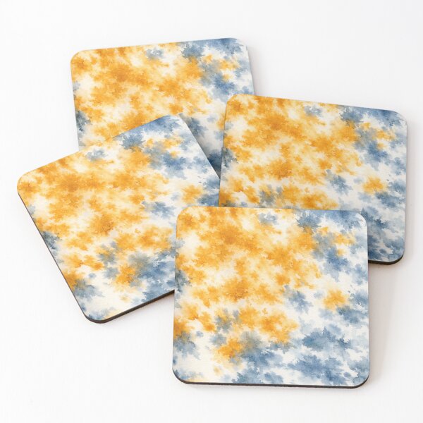 Item preview, Golden Ember and Misty Blue Abstract Watercolor Texture designed and sold by optimusprime39.