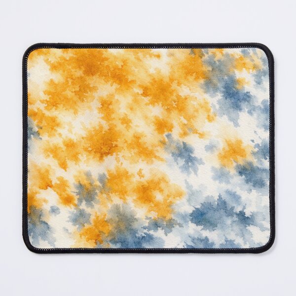 Item preview, Golden Ember and Misty Blue Abstract Watercolor Texture designed and sold by optimusprime39.