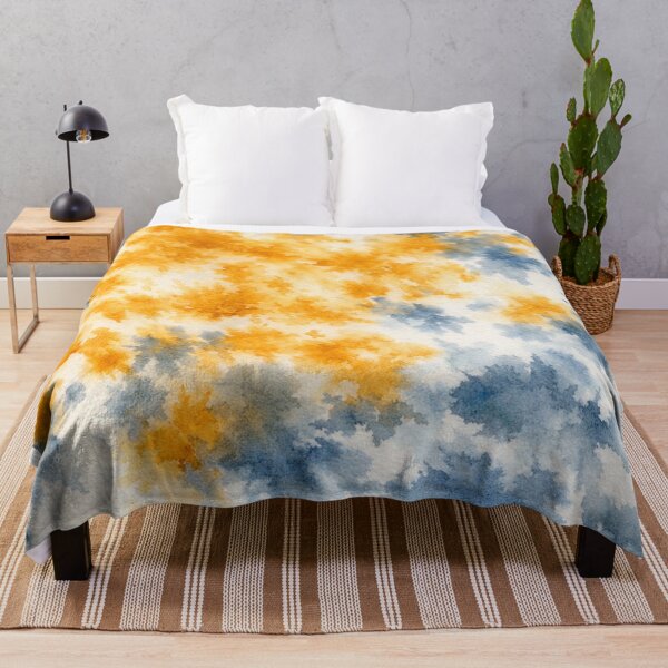 Item preview, Golden Ember and Misty Blue Abstract Watercolor Texture designed and sold by optimusprime39.