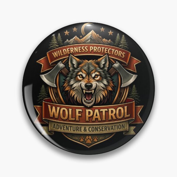 Item preview, Wolf Patrol – Wilderness Protectors Emblem Design designed and sold by Dogandesighn.